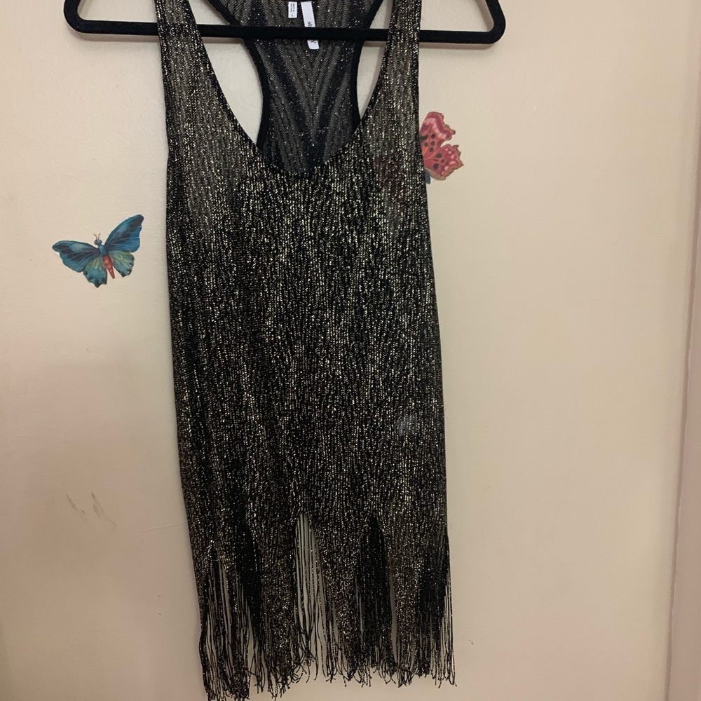 Black and gold tank top